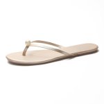 画像1: Women's flat simple sandals flip flops   シンプルパール付きフラットビーチ サンダル　スリッパ シューズ・靴 レディース 女性用 シューズ  (1)