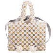 画像1: paragraph hand-woven pearl heavy duty beaded bag handbag tote bag ハンドメイドパール＆ビジュートートハンドバック (1)