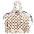 画像1: paragraph hand-woven pearl heavy duty beaded bag handbag tote bag ハンドメイドパール＆ビジュートートハンドバック (1)