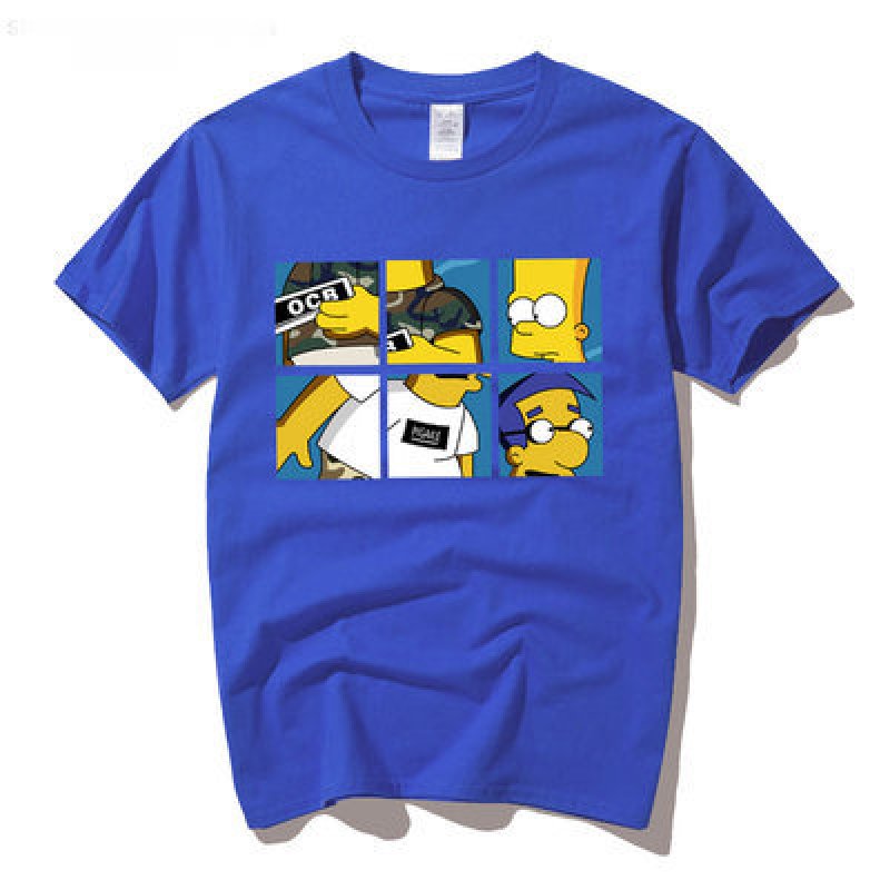 画像7:  anime SIMPSONS  cartoon short-sleeved T-shirt  シンプソンズプリント半袖Ｔシャツ　男女兼用 (7)