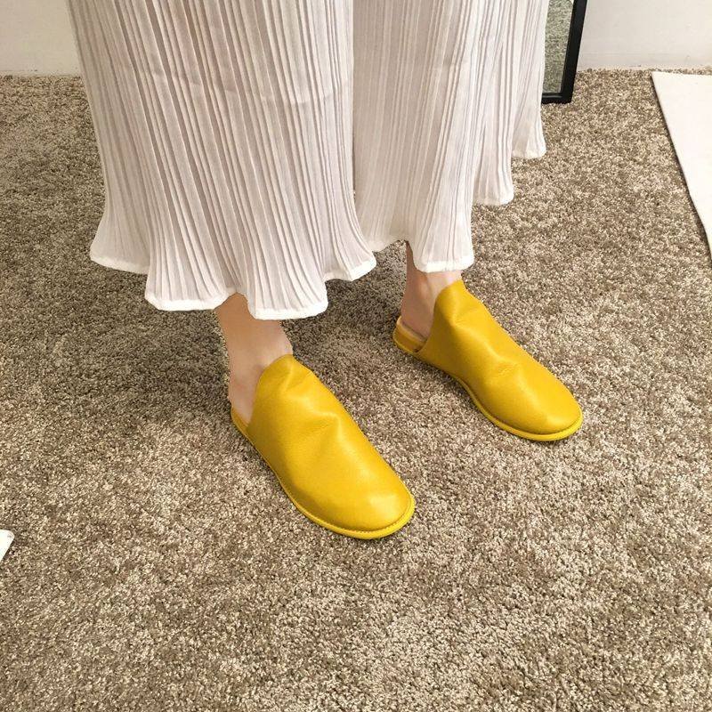 画像2: women's Baotou half slippers   フラットハーフスリッパ 　ローファー　サボ (2)