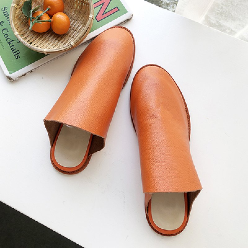 画像8: women's Baotou half slippers   フラットハーフスリッパ 　ローファー　サボ (8)