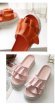 画像9: women's rhinestone thick bottom muffin open toe gather sandals support outdoor slippers ラインストーン付ギャザープラットホーム厚底フラットサンダルスリッパ サボ (9)