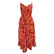 画像1:  Women's dot printing sleeveless printed dress long dress　ドット水玉柄ロング マキシ丈ドレス ワンピース　フローラル　ボヘミアン (1)