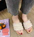 画像2: women's Flat with chic small fragrance pearl slippers フラットパール付きサンダル　スリッパ サボ (2)