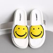 画像2: women's  leather smiley  flat slippers casual sandaフラットスマイル　ニコニコマーク　ニコちゃんレザーサンダル　スリッパ サボ (2)