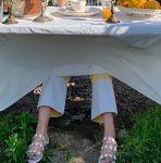 画像6: women's  transparent fashion flower flat  sandals and slippers フラワー付きフラットクリアサンダル　スリッパ サボ (6)