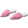 画像2: women's  baotou plaid wear slippers bow sweet pointed flat shoes sandals slippers flat sandals フラットボウチェックポインテッドトゥパンプスサンダル　スリッパ サボ (2)