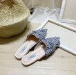 画像7: women's  baotou plaid wear slippers bow sweet pointed flat shoes sandals slippers flat sandals フラットボウチェックポインテッドトゥパンプスサンダル　スリッパ サボ (7)