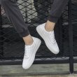 画像5: men's casual breathable sneakers shoes レースアップベーシックレザーホワイトスニーカー キャンバスシューズ  (5)