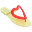 画像5: women'sBrazilian scented jelly slippers flat sandals slippers フルーティービックハートトングサンダルフラットサンダル　スリッパ サボ (5)