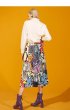 画像2: Women's comic cartoon Sesame Street printed pleated skirt　セサミストリート膝丈プリーツスカート (2)