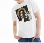 画像2:  street fashion round neck short-sleeved T-shirt  プリントストリートファッションラウンド半袖Ｔシャツ　 (2)