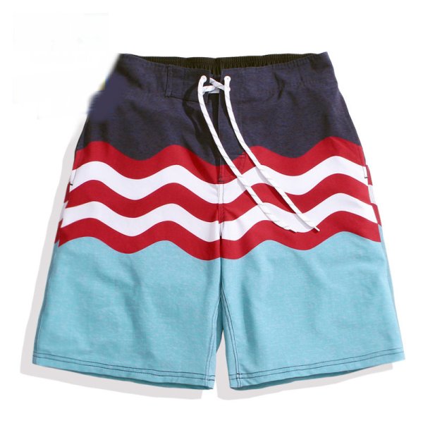 画像1:  Men's Men's quick-drying beach pants loose tie shorts swimming trunksSwim pants　速乾性カジュアルスリムストレートカラー5分丈パンツビーチパンツ水泳パンツ　  (1)