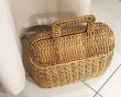 画像3: portable rattan bag basket bag  tote  bagラタンバスケットスタイリッシュ籠かごトートハンドバック (3)