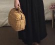 画像2: portable rattan bag basket bag  tote  bagラタンバスケットスタイリッシュ籠かごトートハンドバック (2)