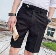 画像3: MEN'S slim striped five pants メンズ5分丈ストライプスリムパンツ (3)
