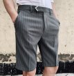 画像2: MEN'S slim striped five pants メンズ5分丈ストライプスリムパンツ (2)