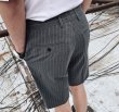 画像5: MEN'S slim striped five pants メンズ5分丈ストライプスリムパンツ (5)