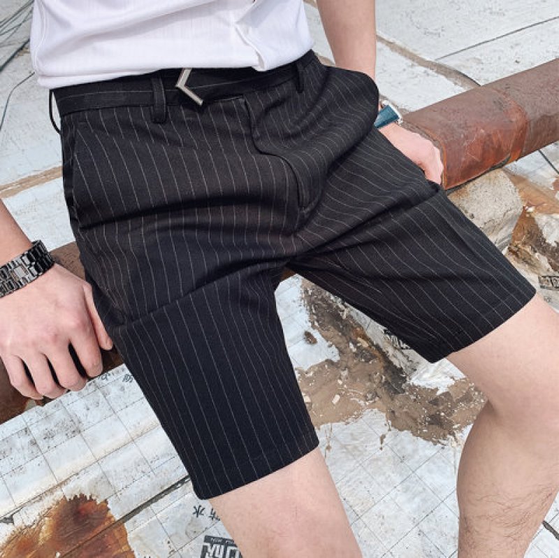 画像4: MEN'S slim striped five pants メンズ5分丈ストライプスリムパンツ (4)