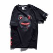 画像2: men's Ghost face creative personality small fresh graffiti skateboard half sleeve t-shirt  スケートボード ストリートファッションラウンド半袖Ｔシャツ 男女兼用　 (2)
