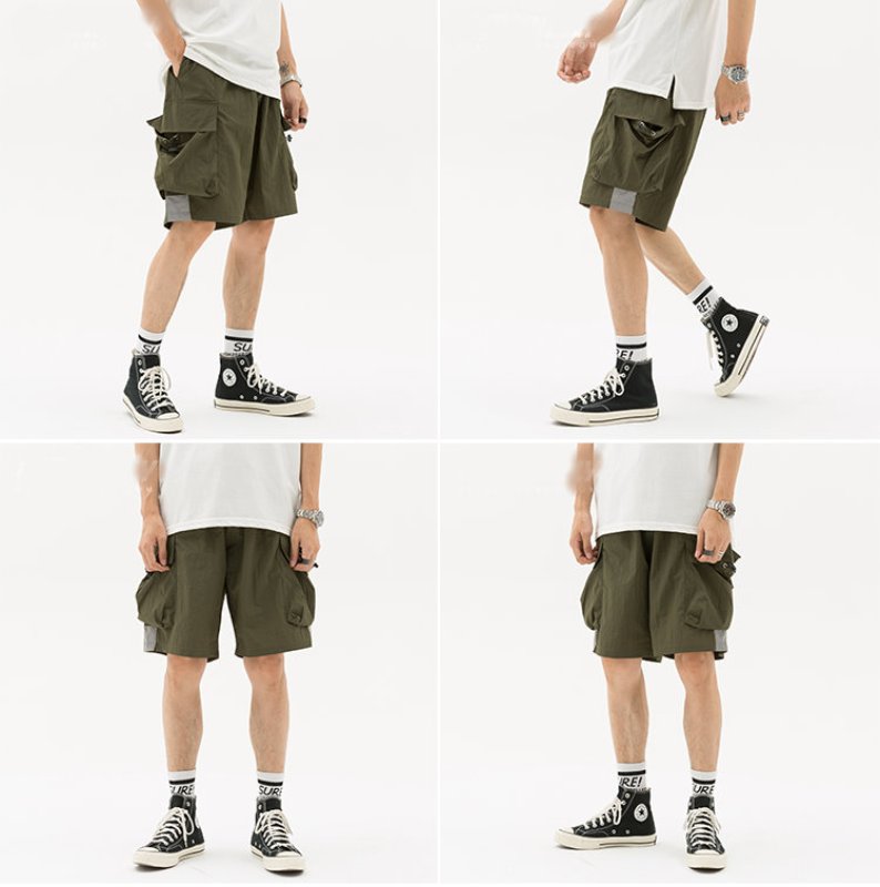 画像9: MEN'S slim  sports casual retro pants five pants メンズ5分丈カジュアルパンツ (9)