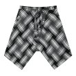 画像2: men's  high street hem layered inside decorative black and white plaid skirt  レイヤードストリーマスケートボード ストリートファッションストリートウエストチェックシャツブラウス男女兼用　 (2)