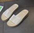 画像2:  Women's  Transparent Sandals slippers jelly shoes ウィメンズ ゼリーサンダルフラット スリッパ サボ (2)