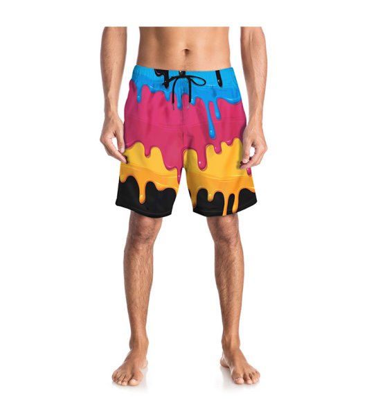 画像1: men's five points shorts summer digital printing beach holiday swimming trunks Swim pants　デジタルプリントカジュアル5分丈パンツビーチパンツ水泳パンツ　  (1)