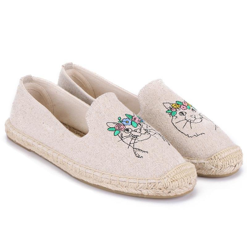 画像4:  women's Espadrille flat slip-on sneakers sSoludosports shoes  　エスパドリーユフラットスリッポン (4)