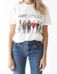 画像1: Women's hand-painted short-sleeved T-shirt f　手書きプリント半袖Tシャツ　男女兼用 (1)