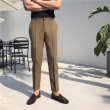 画像6: MEN'S  casual straight trousers  pants　メンズ9分丈カジュアルスリムパンツ　 (6)