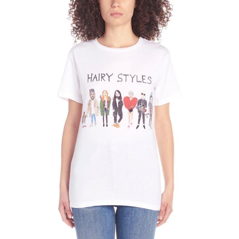 画像2: Women's hand-painted short-sleeved T-shirt f　手書きプリント半袖Tシャツ　男女兼用 (2)