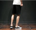 画像7: MEN'S  casual  Smiley Embroidered Shorts Cotton Pants　メンズスマイル付きカジュアルショートパンツ　 (7)