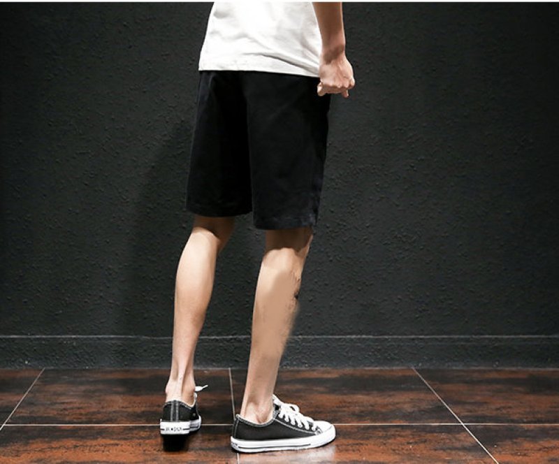 画像7: MEN'S  casual  Smiley Embroidered Shorts Cotton Pants　メンズスマイル付きカジュアルショートパンツ　 (7)