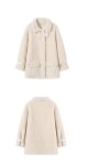 画像4: short fur coat  jacket Coat 　ファーウールショートコートコートジャケッ (4)