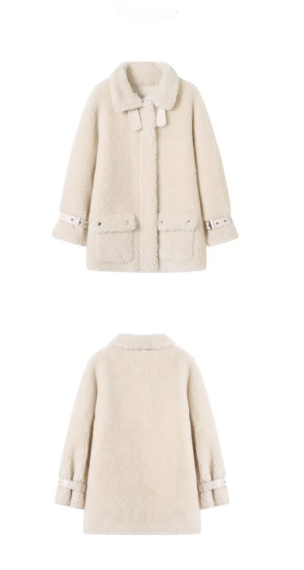 画像4: short fur coat  jacket Coat  ファーウールショートコートコートジャケッ (4)