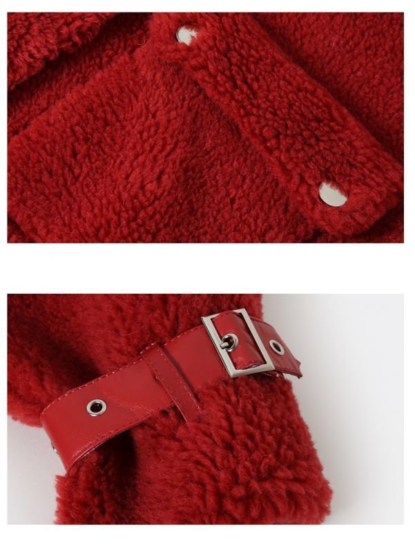 画像6: short fur coat  jacket Coat  ファーウールショートコートコートジャケッ (6)