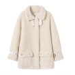 画像1: short fur coat  jacket Coat 　ファーウールショートコートコートジャケッ (1)