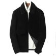 画像4: Men's short sheep shearing jacket fur lapel one leather lamb hair メンズリアルシープスキンベーシックジップジャケット (4)