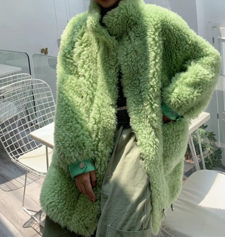 画像5: Woman's sheep sheared coat fur coat  jacket シープスキンファーコートジャケット (5)