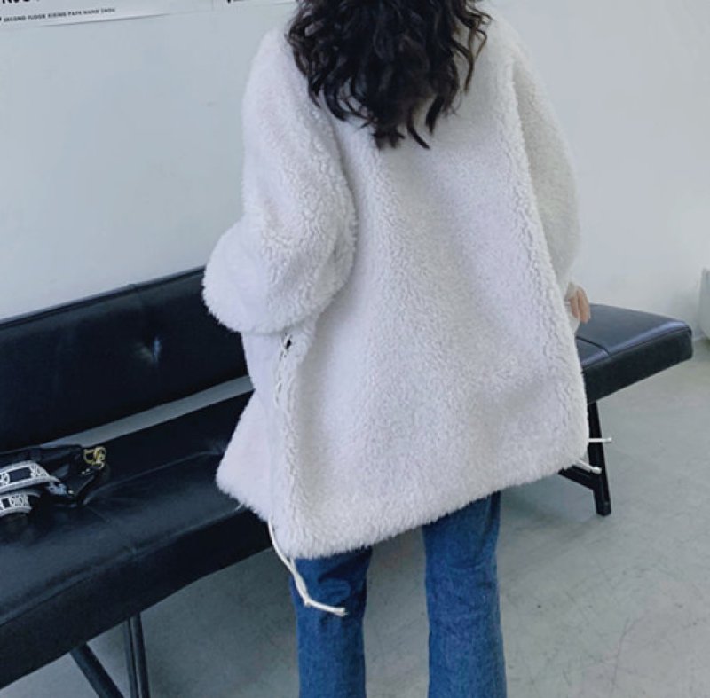 画像14: Woman's sheep sheared coat fur coat  jacket シープスキンファーコートジャケット (14)