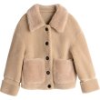 画像1: Woman's sheep  lamb fur velvet  short coat シープスキンファーショートジャケット　コート (1)