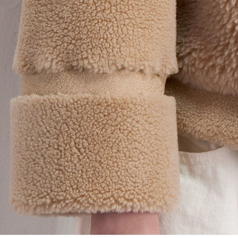 画像6: Woman's sheep  lamb fur velvet  short coat シープスキンファーショートジャケット コート (6)