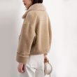 画像4: Woman's sheep  lamb fur velvet  short coat シープスキンファーショートジャケット　コート (4)