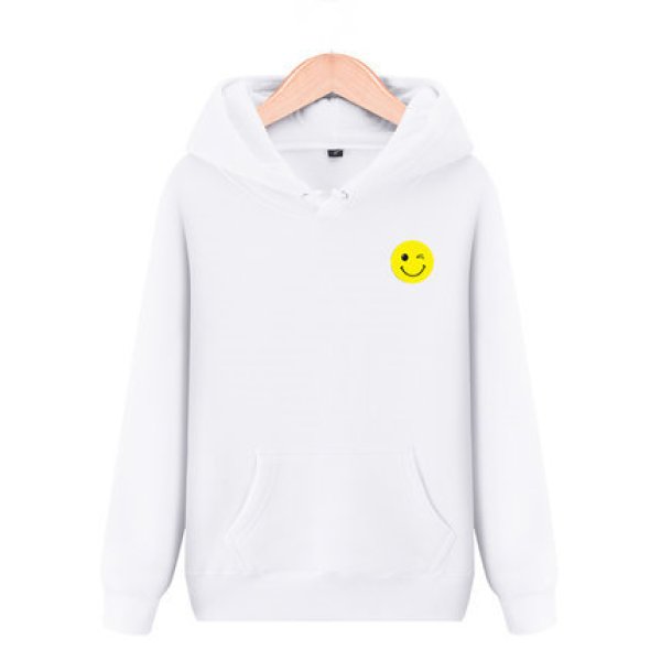 画像1: Men's Smile Hoodie Hoodie Sweatshirt　スマイル　ニコニコマークプリントフーディパーカー　スエット　男女兼用　 (1)