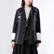 画像4: Woman's structure Department cut back  loose Oversize jacket　ラペルブラックジャケット　コート　 (4)