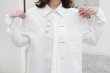 画像14: women's  Homemade Small Two-Piece Large Pearl Wrinkled Shirt  大きな真珠ボタンがポイントの変形デザインブラウス ビッグ パール付き シャツ (14)