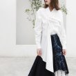 画像11: women's  Homemade Small Two-Piece Large Pearl Wrinkled Shirt  大きな真珠ボタンがポイントの変形デザインブラウス ビッグ パール付き シャツ (11)