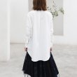 画像12: women's  Homemade Small Two-Piece Large Pearl Wrinkled Shirt  大きな真珠ボタンがポイントの変形デザインブラウス ビッグ パール付き シャツ (12)